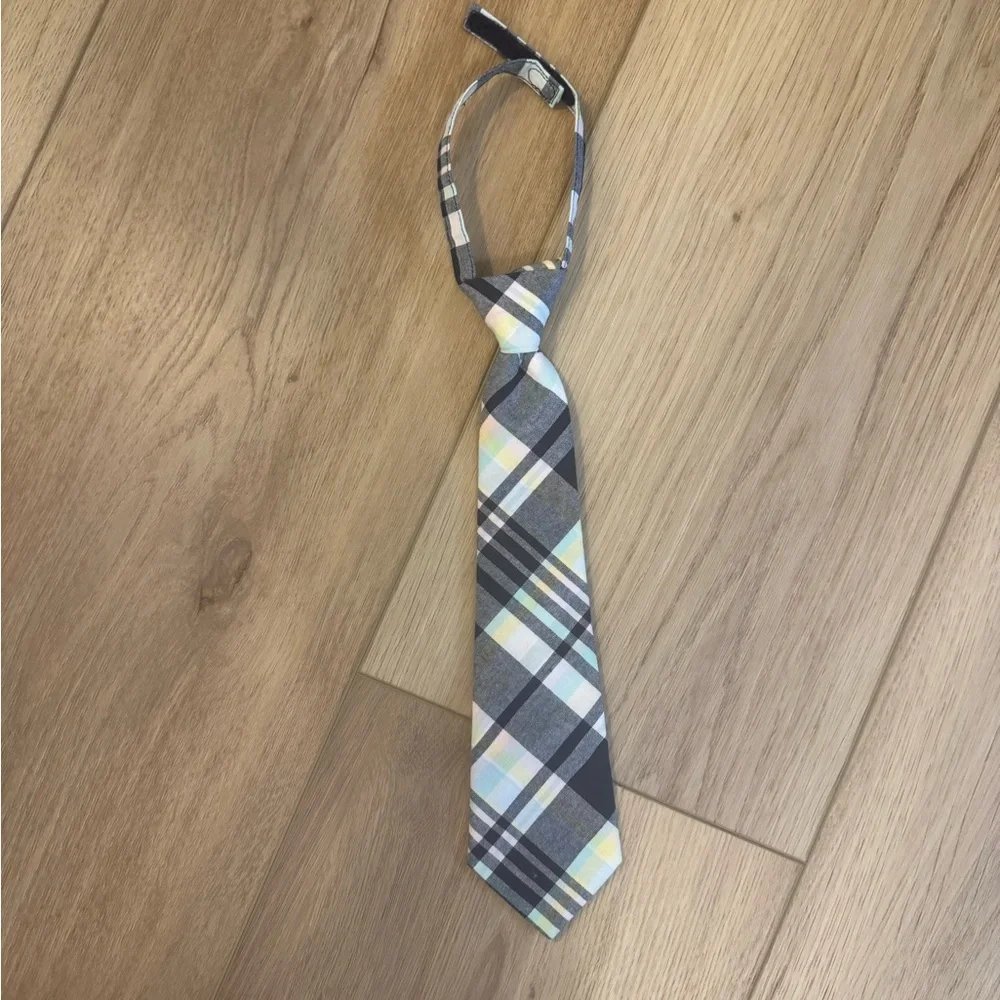 Janie and Jack Multicolor Plaid Tie